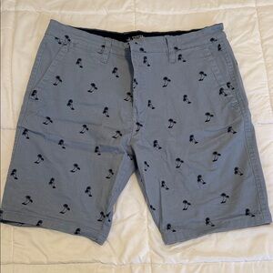 Men's Blue Palm Tree Print Shorts